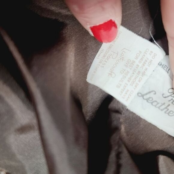 Vintage 80s Genuine Leather Tan Oversized Bomber Jacket - Picture 14 of 17